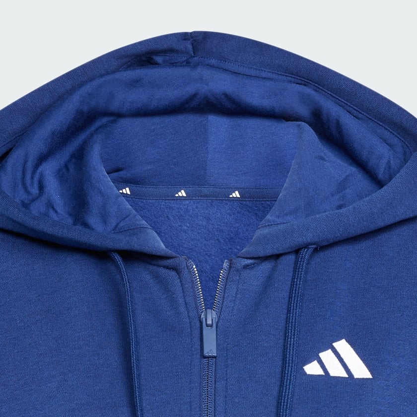 Essentials 3-Stripes Full-Zip Fleece Hoodie