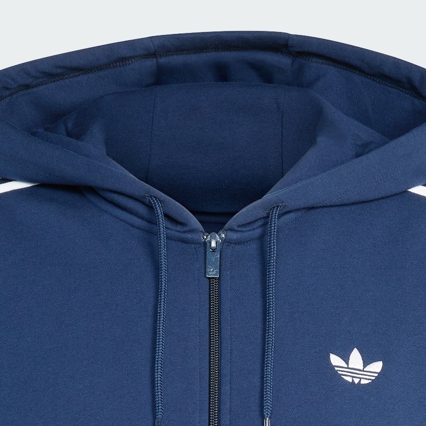 Azul Moletom com Capuz Adidas Adicolor Oversized com Zíper Total