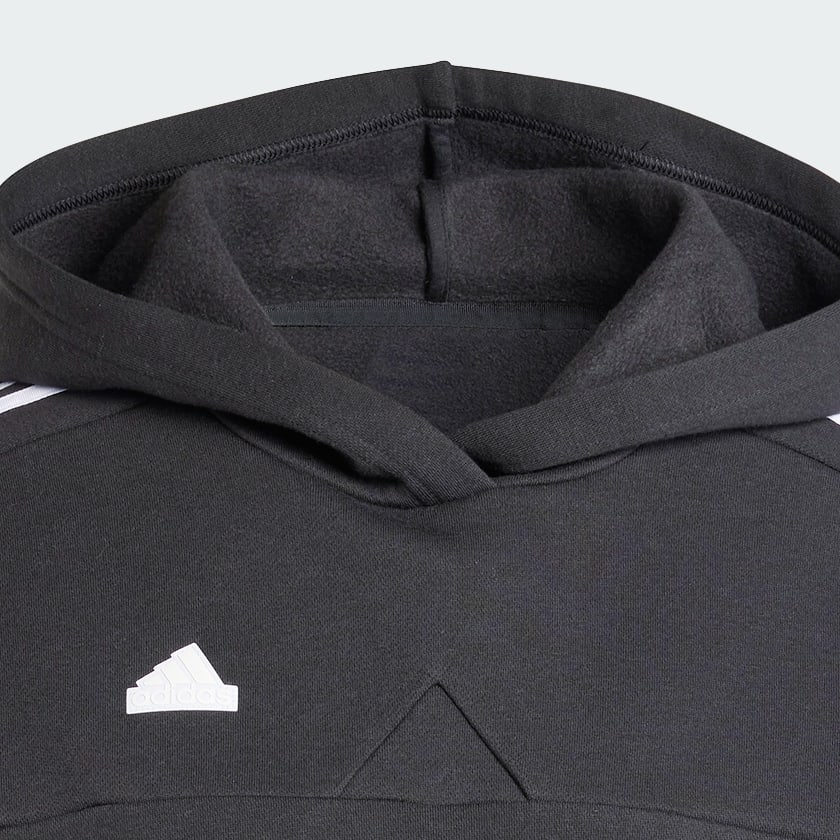 Black Tiro Cut 3-Stripes Fleece Hoodie