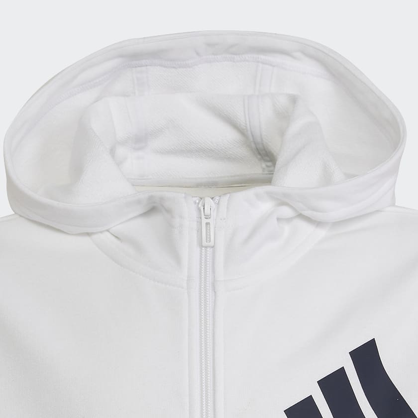 Hvid Colourblock Full-Zip hættetrøje