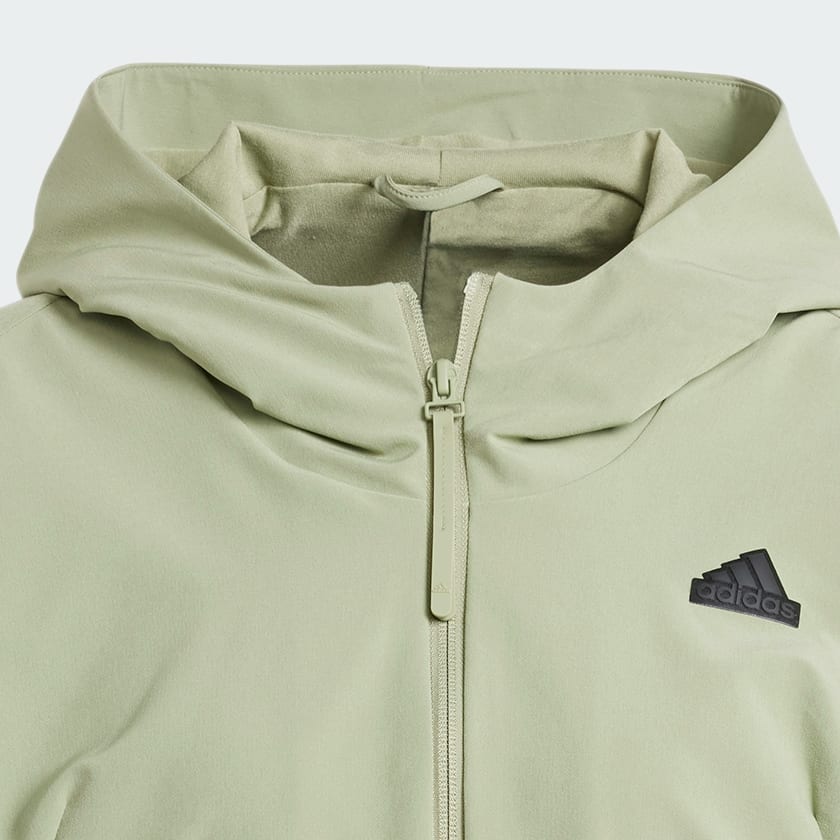 Green Z.N.E. Woven Full-Zip Hoodie
