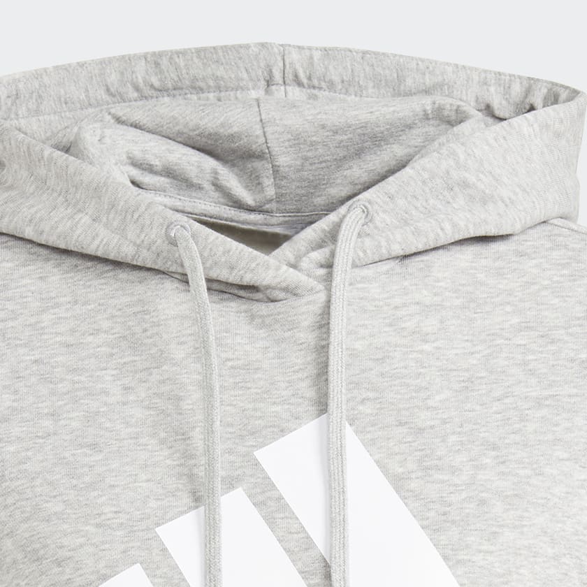 gris Sweat-shirt à capuche en molleton Essentials Logo
