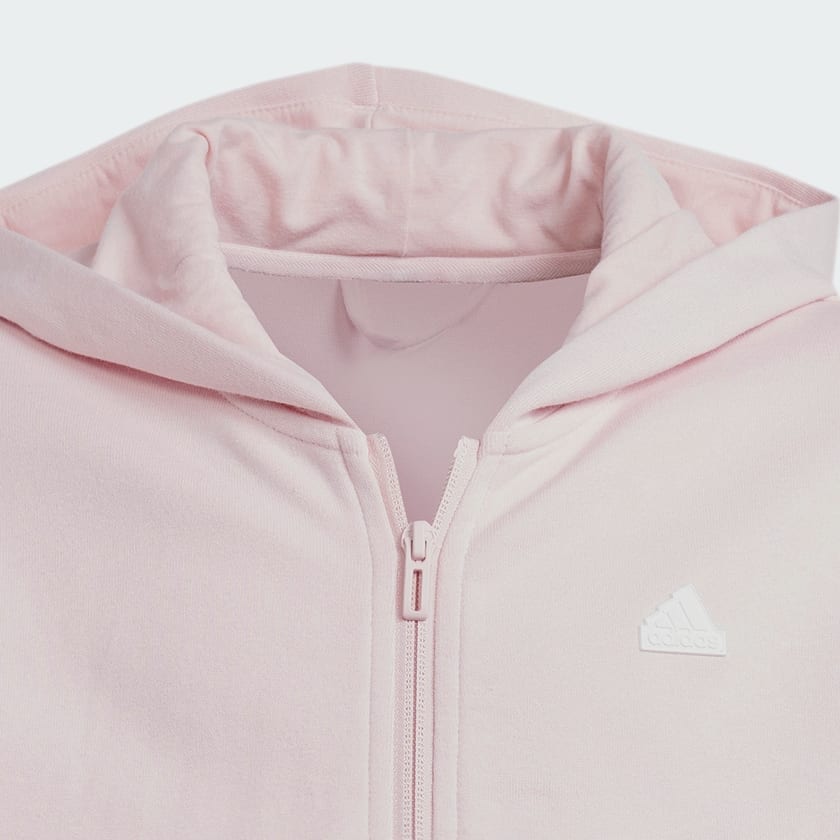 Pink Future Icons 3-Stripes Full-Zip hættetrøje
