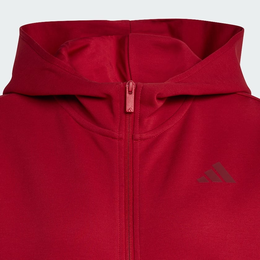 Burgundy Future Icons Small Logo Full-Zip Hoodie