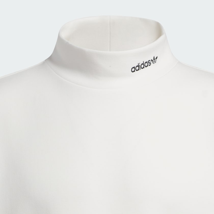 White Basketball Mock Neck Top (Gender Neutral)