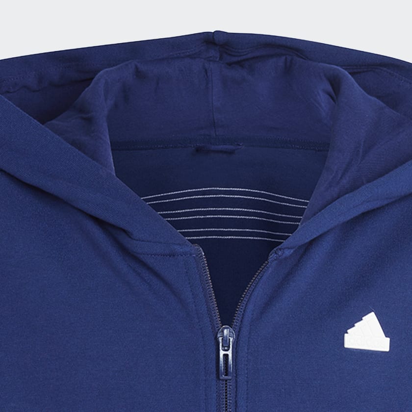 Blu Giacca da allenamento Future Icons 3-Stripes Full-Zip Hooded