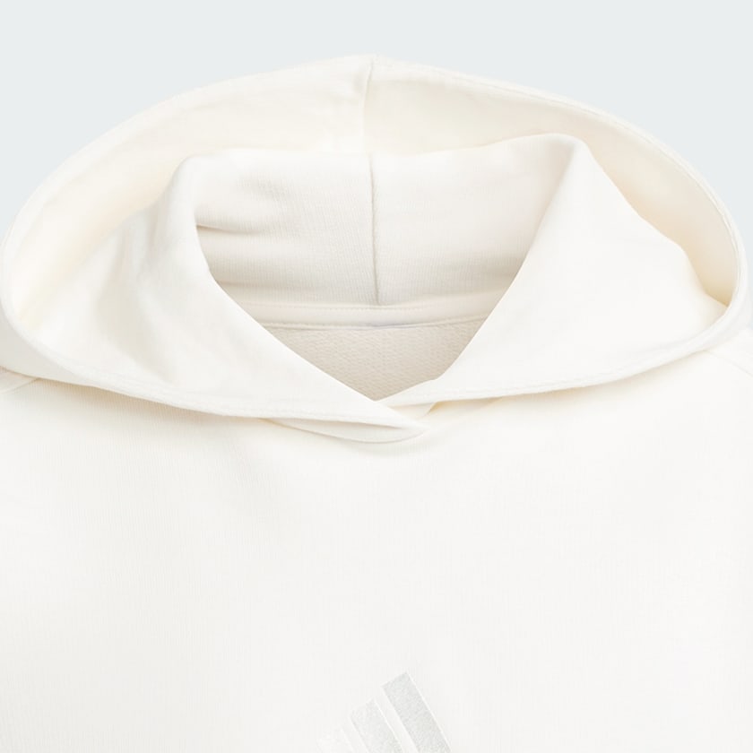 Branco Camisola com Capuz em Moletão 3-Stripes ALL SZN