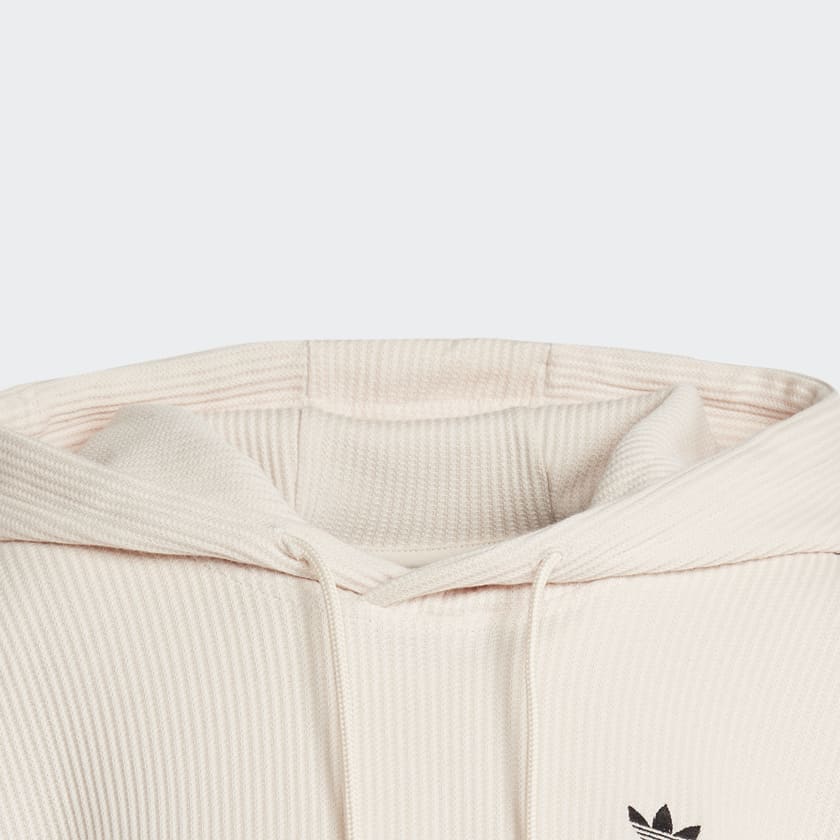 Beige Crop Hoodie