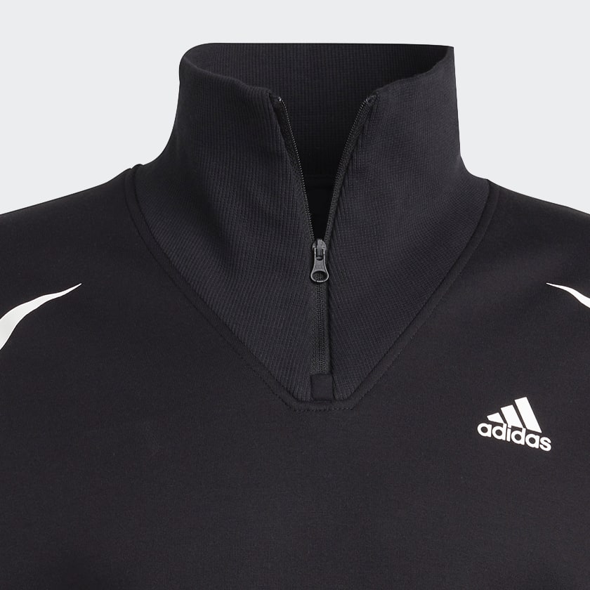 Nero Felpa Colorblock Quarter Zip