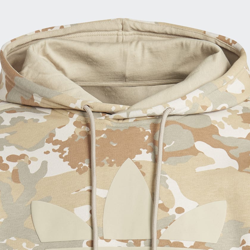 Beige Polera con Capucha Graphics Camo