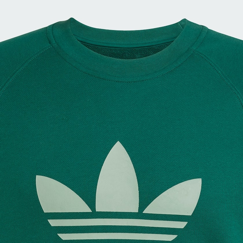 Verde Moletom Adicolor Classics Trefoil Crewneck