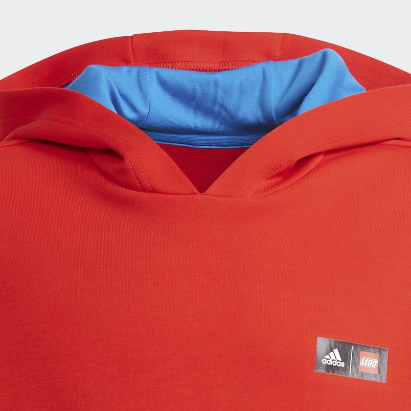 rouge Sweat-shirt à capuche adidas x Classic LEGO®