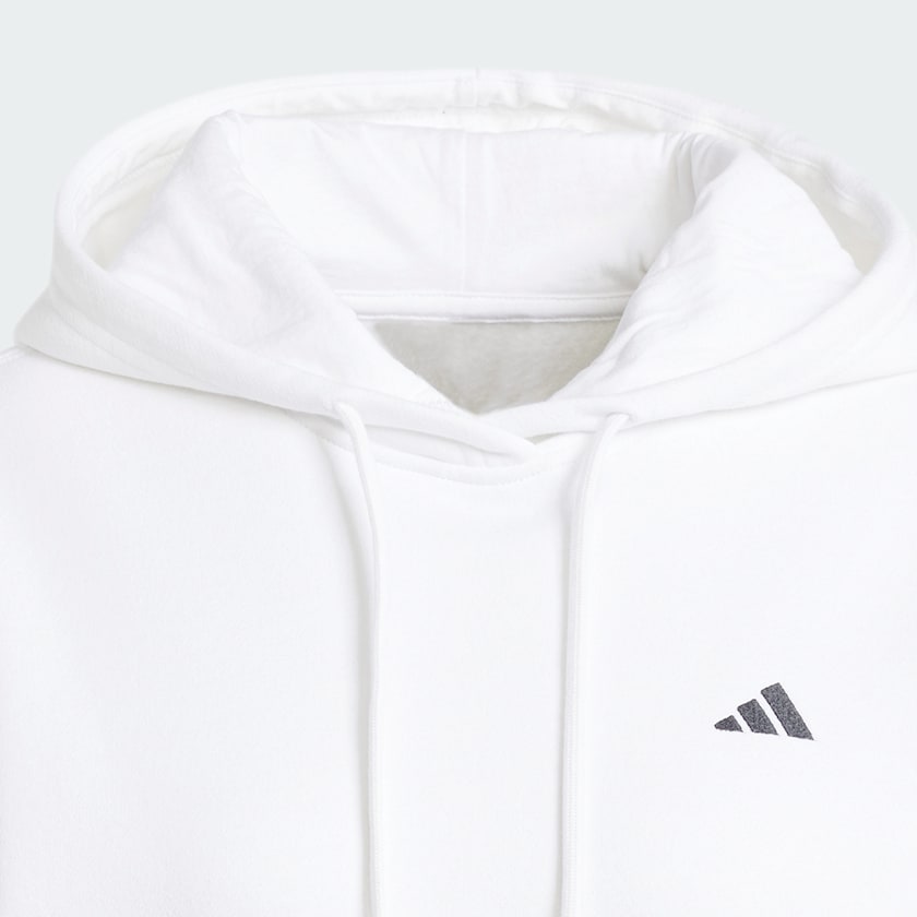 White Essentials Small Logo Feel Cozy Hoodie