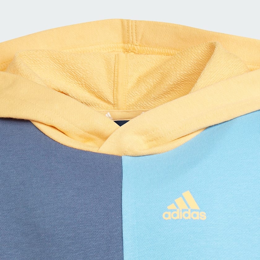 Amarillo Buzo con Capucha Essentials Colorblock Niños