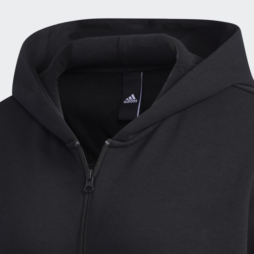 3 Stripes Wording Full Zip Hoodie