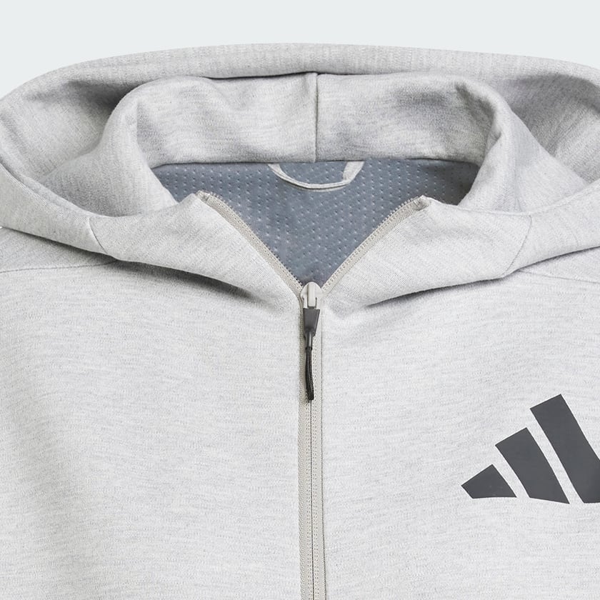 Xam Áo Hoodie Khóa Kéo Dọc Thân adidas Z.N.E.