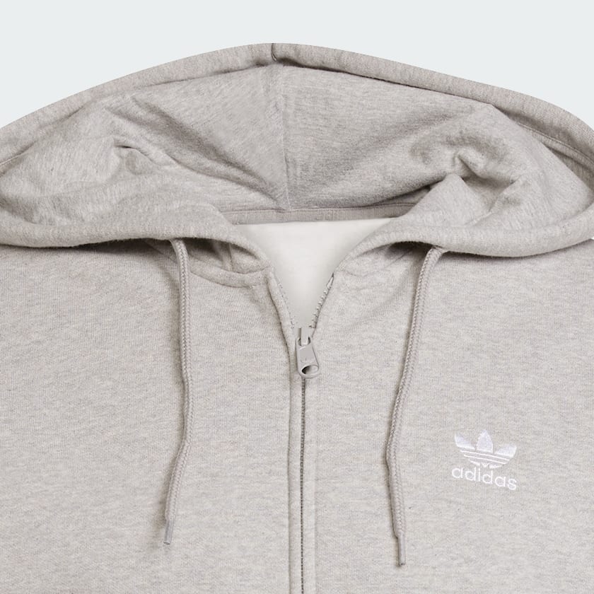 Gris Veste à capuche entièrement zippée Trèfle Essentials