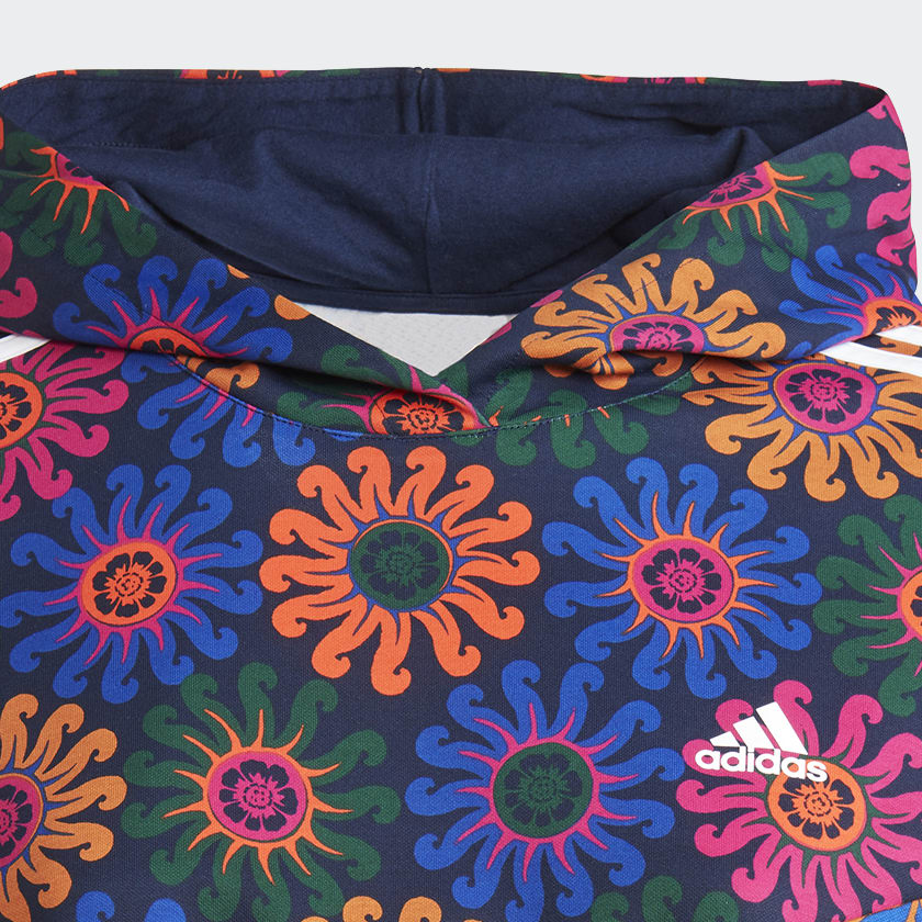 Azul Polera con Capucha adidas x FARM Rio (Tallas Grandes)