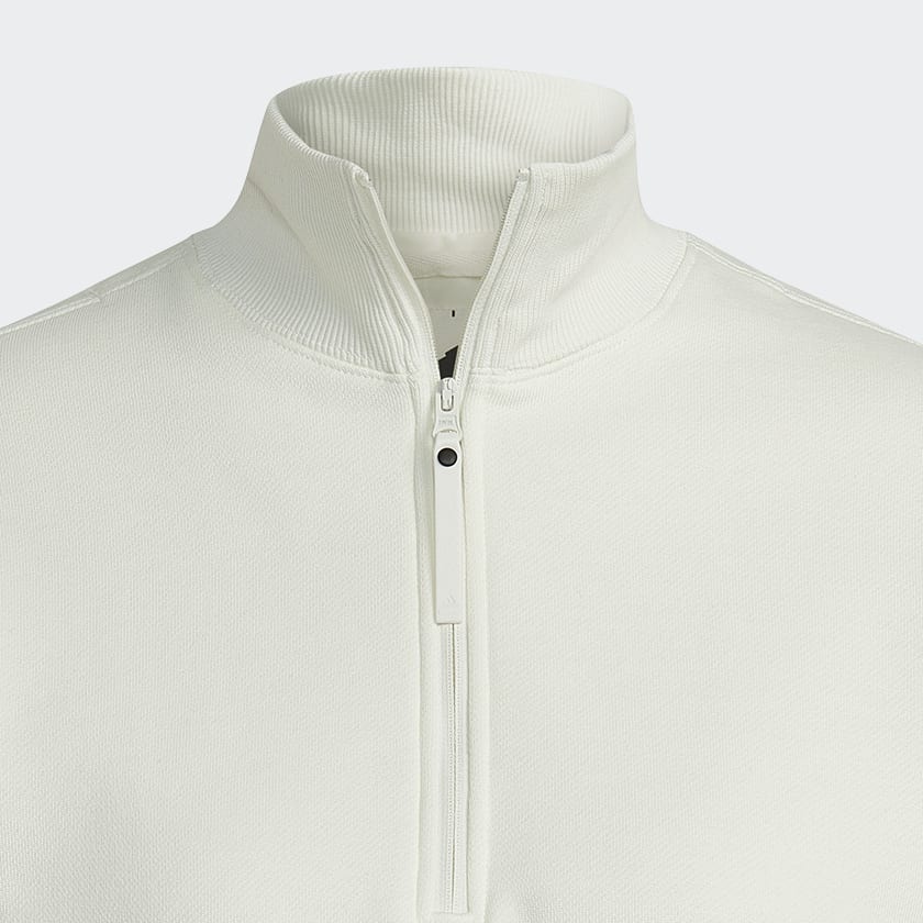 adidas Cropped Half-Zip Sweatshirt - White | Women's