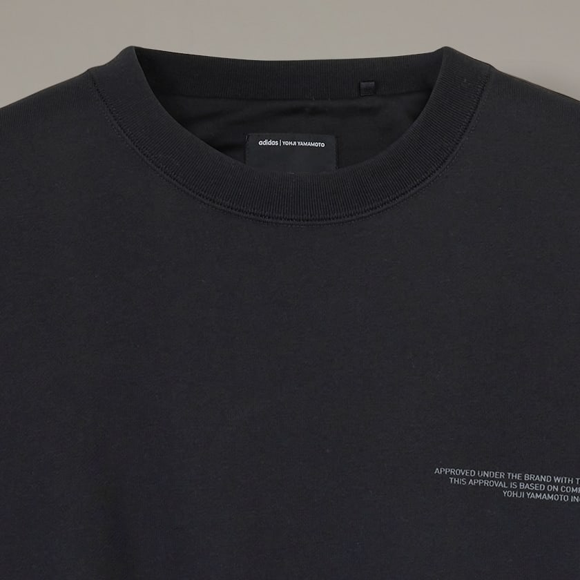 adidas Y-3 Logo Crew Sweatshirt - Black | Free Shipping with