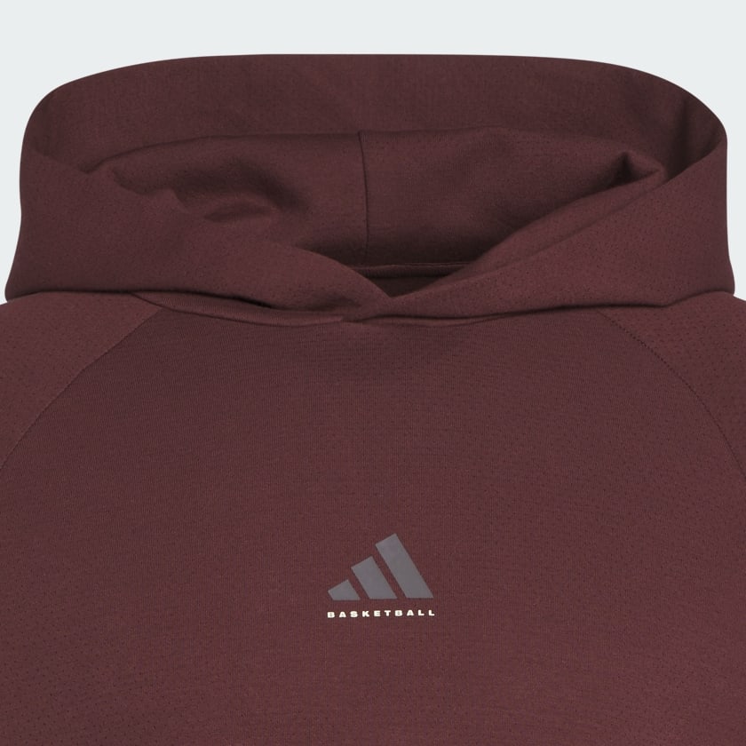 Burgundy adidas Basketball Spacer Hoodie (Gender Neutral)