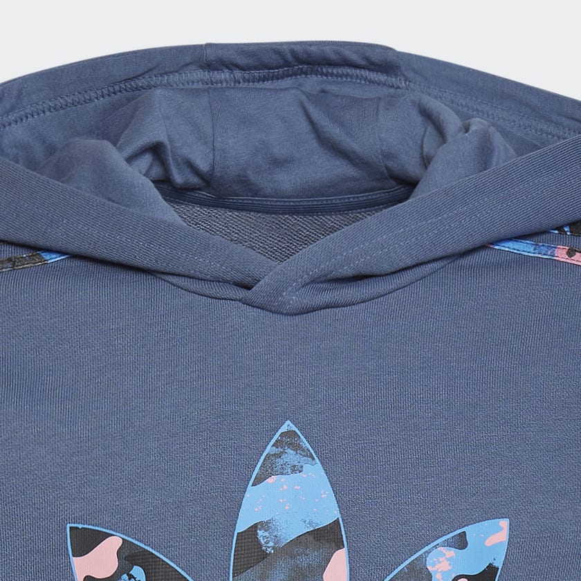 Azul Buzo con Capucha Camo