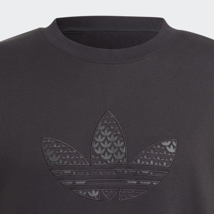 adidas Graphics Monogram Crew Sweatshirt Black Free Shipping with adiClub adidas US