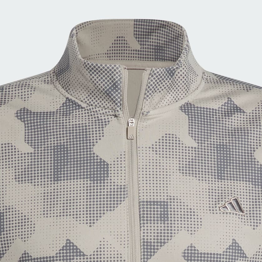 Beige Go-To Printed Quarter-Zip Pullover