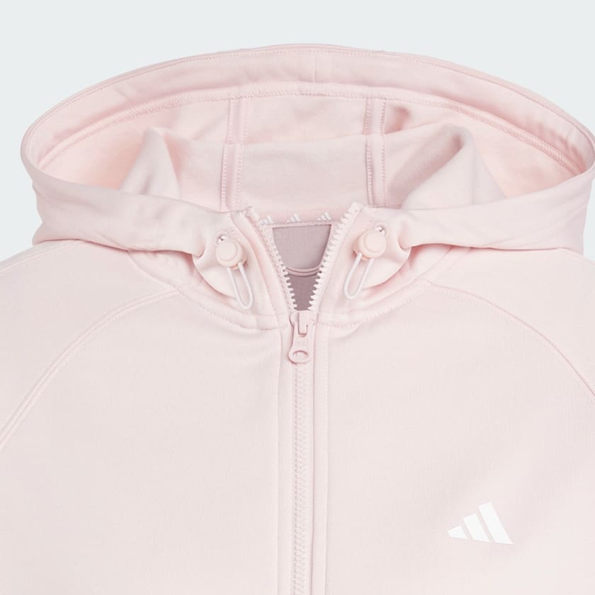 Merah-muda Jaket Full-Zip Hood Fleece AEROREADY Game dan Go