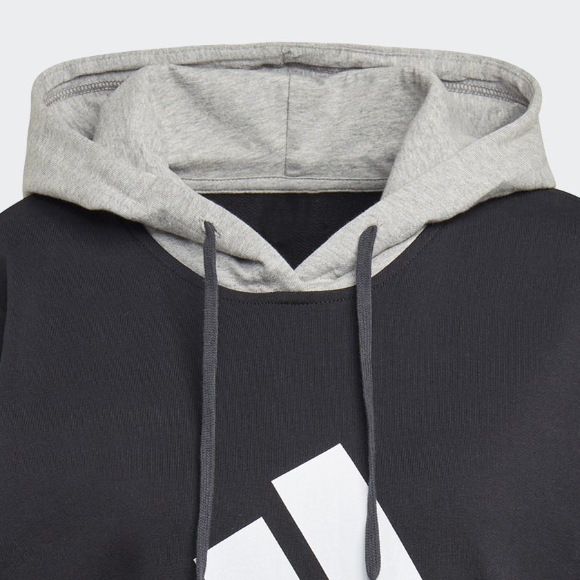 Preto Camisola com Capuz Oversize Essentials