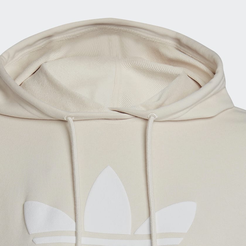 Beige Cropped Hoodie – Große Größen