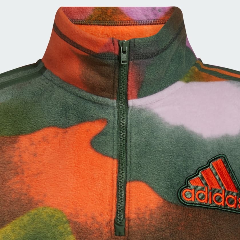 adidas Cozy Fleece Half Zip Popover Purple Free Shipping with adiClub adidas US