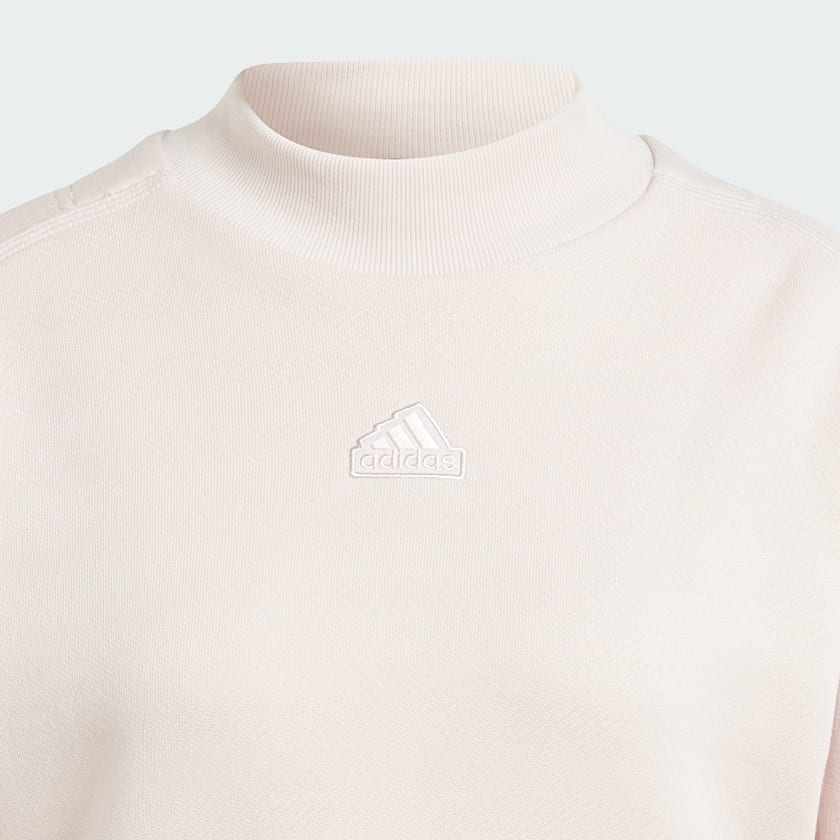 Pink Lounge French Terry Loose Crop Sweatshirt