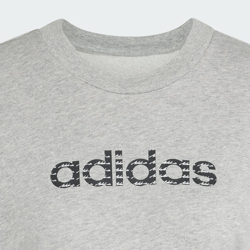 Gris SUDADERA ESSENTIALS BIG LINEAR DE TELA FRENCH TERRY