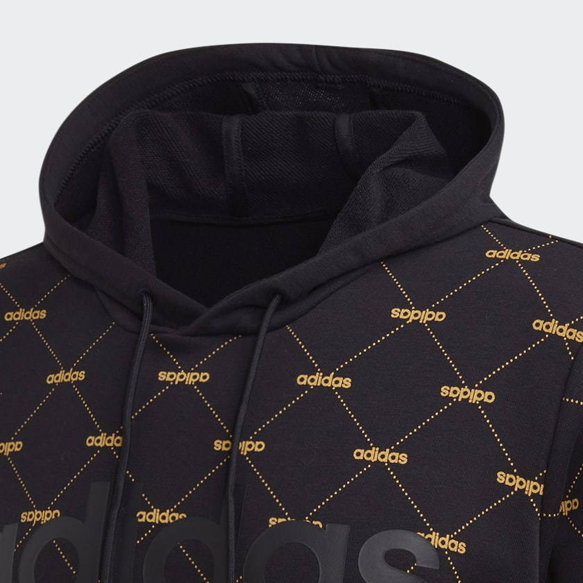 adidas Linear Graphic Hoodie Black adidas Thailand