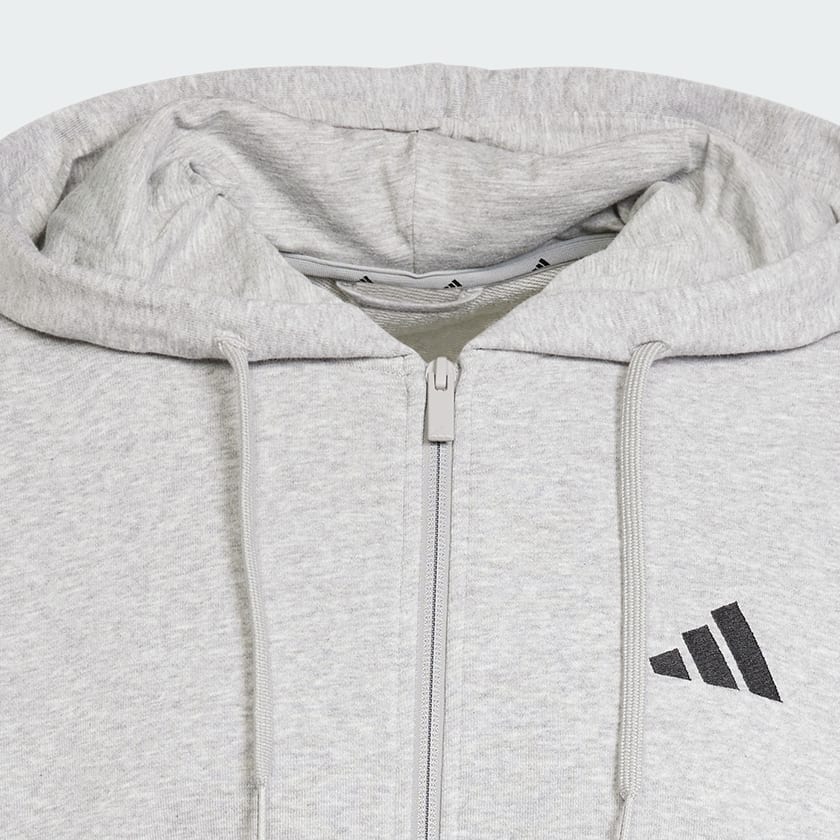 sedá Mikina Essentials 3-Stripes French Terry Full-Zip