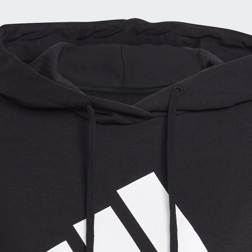 Preto Blusa Moletom Capuz Essentials Relaxed Logo