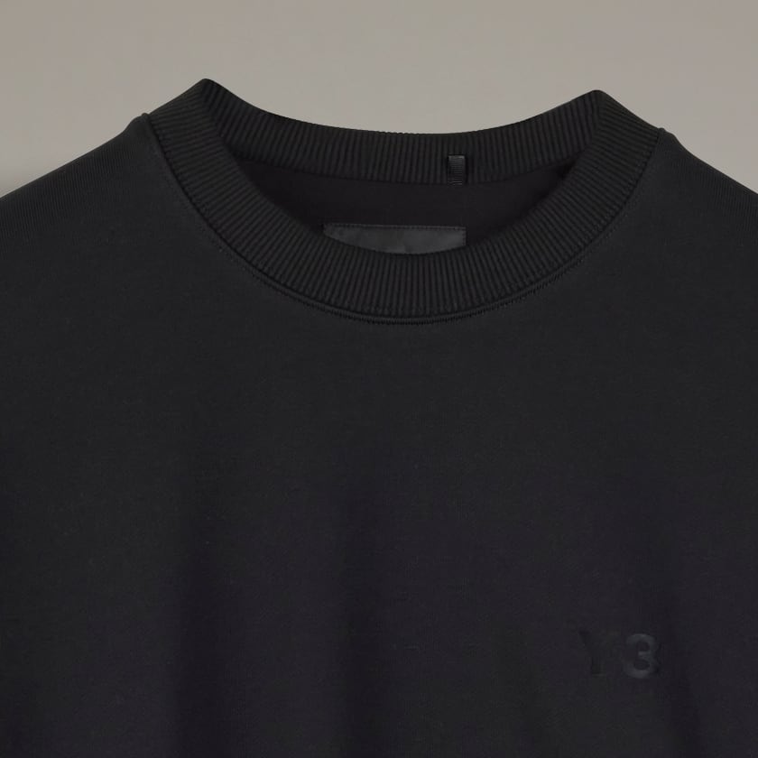 adidas Y-3 French Terry Boxy Crew Sweatshirt - Black | Free