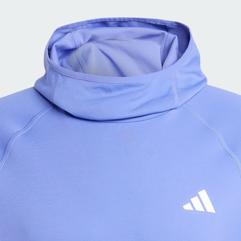 Blau Own the Run 3-Stripes Hoodie