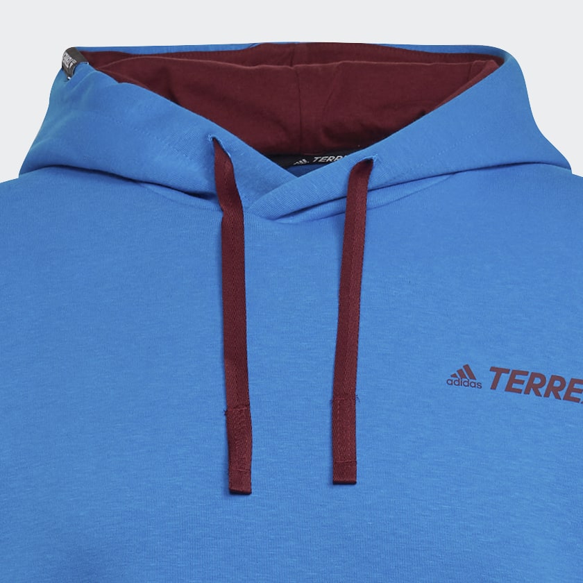 Azul Polerón con Capucha Terrex Logo Estampado