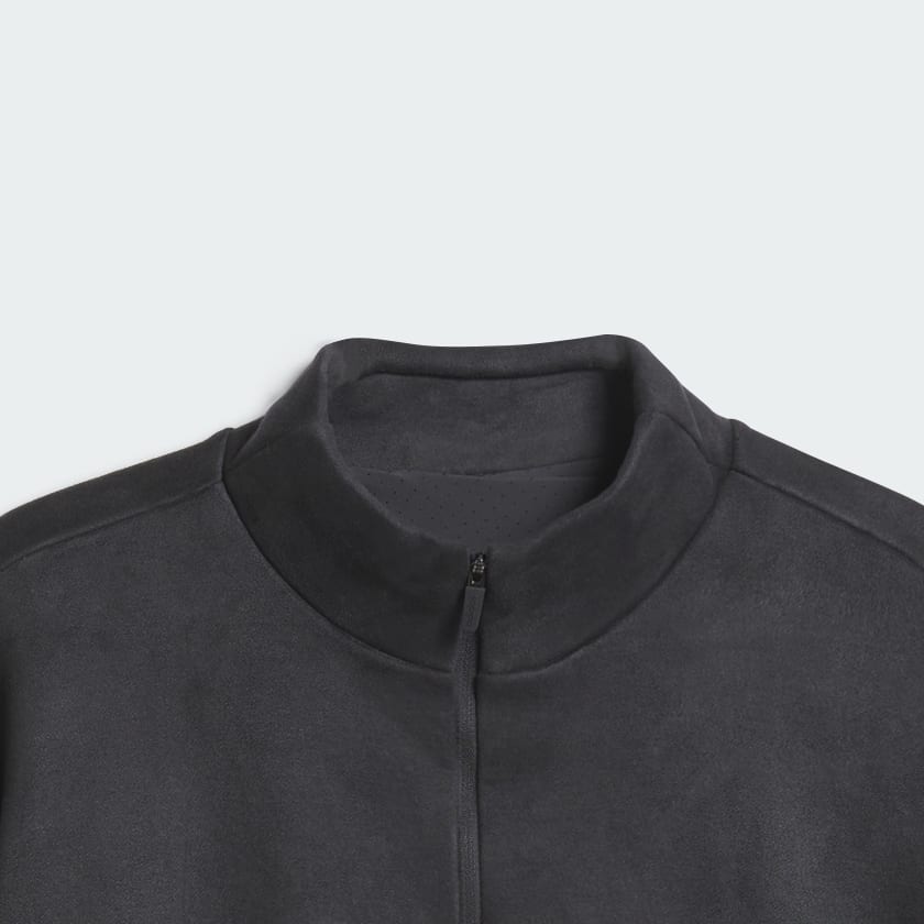 Cinza Moletom 3/4 Basketball Sueded Half-Zip