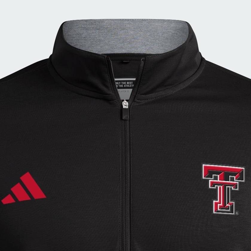 adidas Texas Tech Red Raiders Coaches Elevated Golf Quaterzip