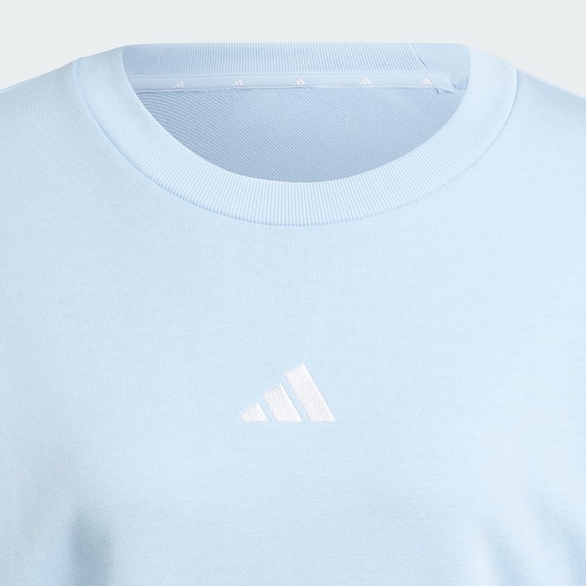 adidas Essentials 3-Stripes French Terry Sweatshirt - Blue adidas Essentials 3-Stripes French Terry Sweatshirt - Blue