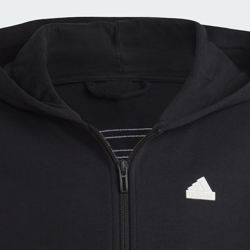 Noir Veste à capuche entièrement zippée 3-Stripes Future Icons