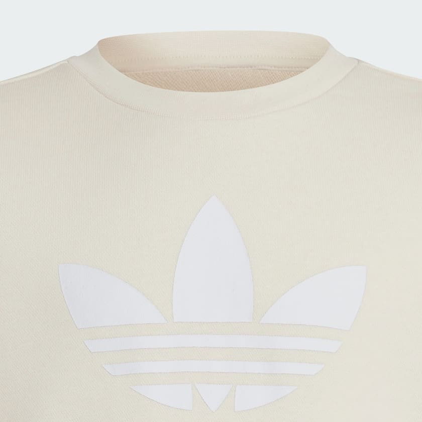 Bialy Bluza Trefoil Crew Kids