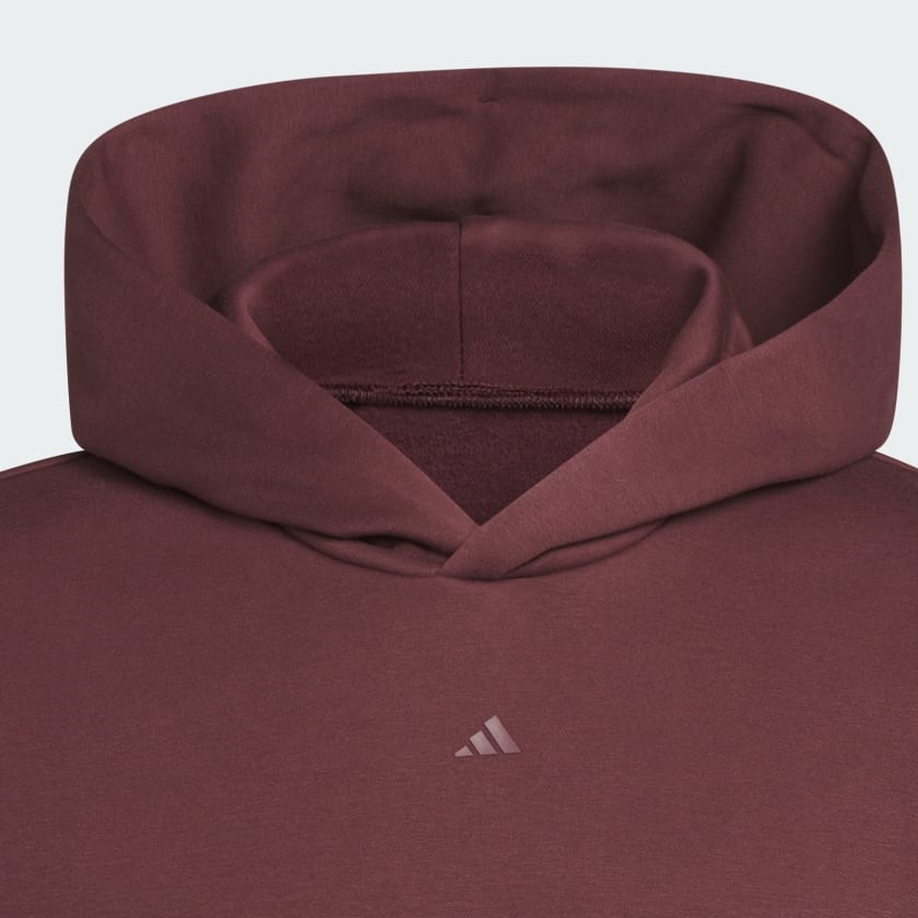 Burgundy adidas Basketball Fleece Hoodie (Gender Neutral)