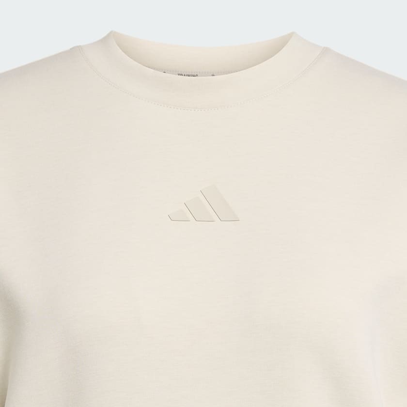 Beige Designed-for-Training Warm-Up Crewneck Genser