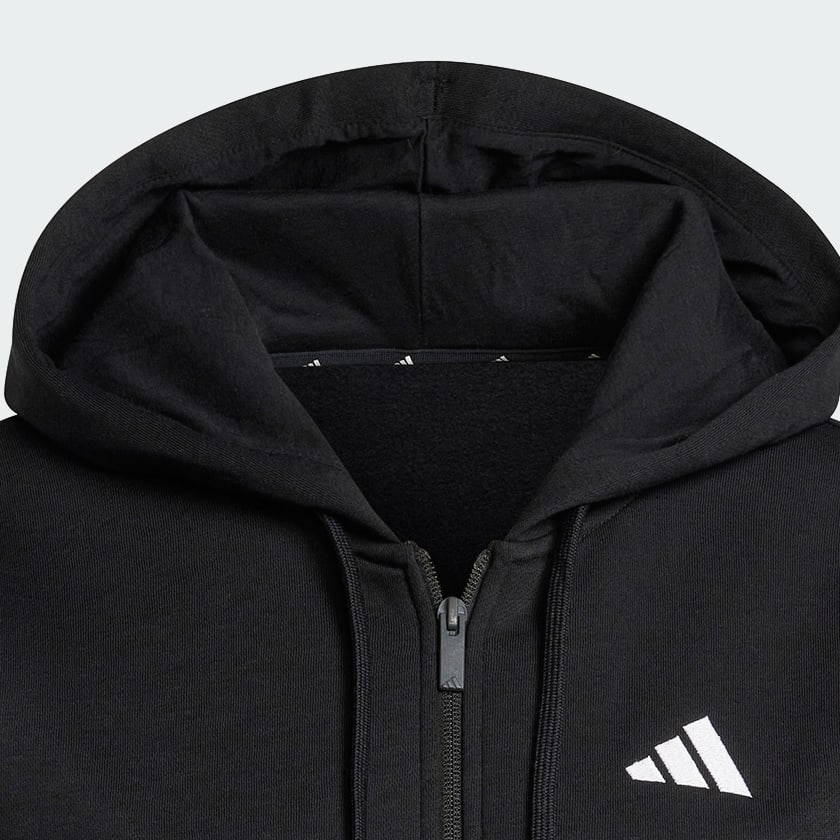 Essentials 3-Stripes Full-Zip Fleece Hoodie