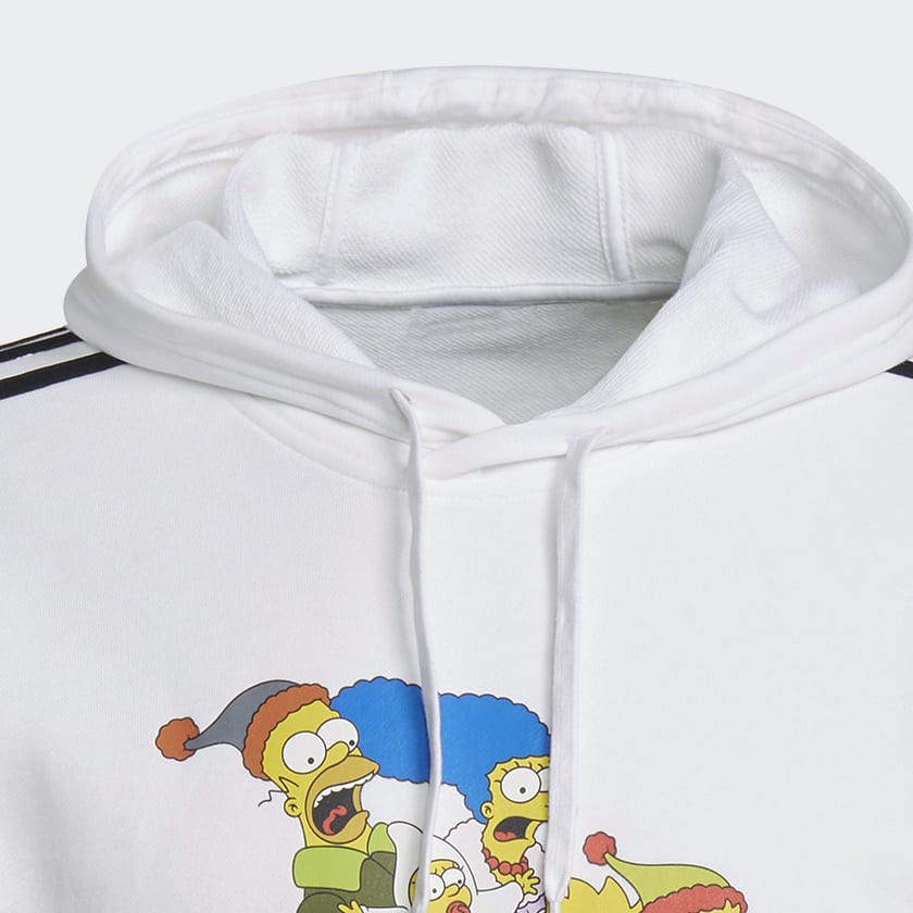 adidas - Men - Simpsons Family Graphic Hoodie - White/Black - Nohble