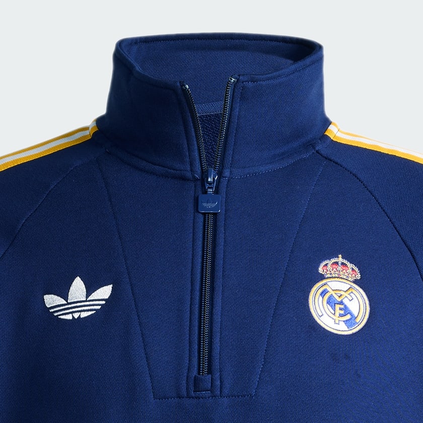 Blue Real Madrid Originals Half Zip Top